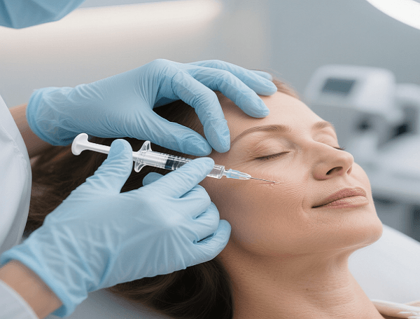 Mujer con piel suave y juvenil después de recibir tratamiento con rellenos dérmicos en Enfield Royal Clinic en Rockledge, FL