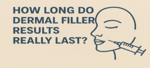 Informational graphic related to the duration and effectiveness of dermal filler results.