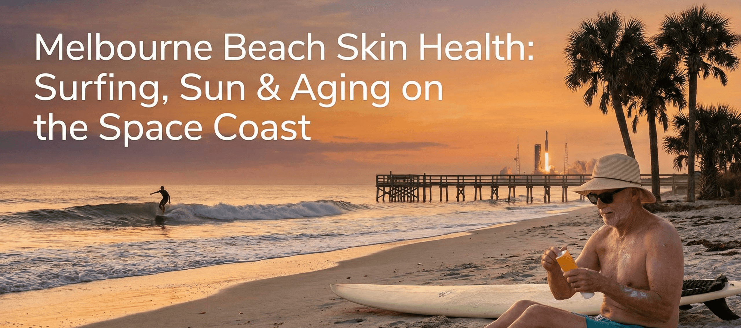 Melbourne Beach skin health affected by surfing, sun exposure, and coastal aging on the Space Coast