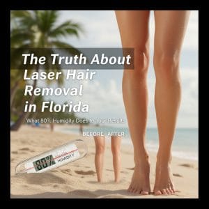 Laser hair removal treatment performed by a licensed provider in Viera, Florida.