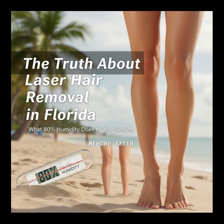 Laser hair removal treatment performed by a licensed provider in Viera, Florida.