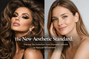 Woman showing subtle facial enhancement results highlighting the shift from dramatic volume to natural refined aesthetic results in modern cosmetic treatments