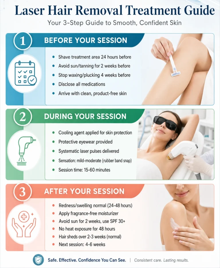 Laser hair removal aftercare instructions Melbourne FL Enfield Royal Clinic