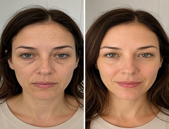 NAD+ wellness IV drip before and after results at Enfield Royal Clinic serving Branchburg and Somerset County, NJ.