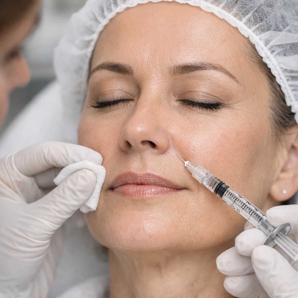 Nasolabial fold filler treatment for smoother smile lines in brangburg serving somerset