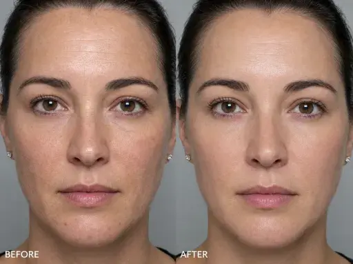 PRP with microneedling before and after treatment results at Enfield Royal Clinic Manville NJ