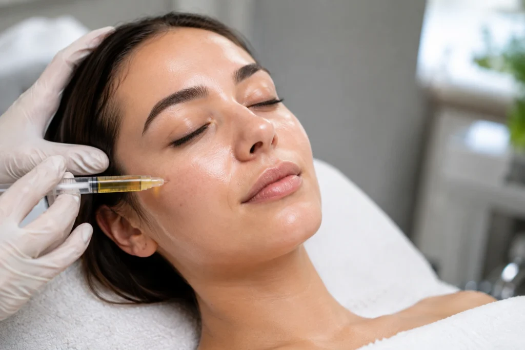 Regenerative treatment at Enfield Royal Clinic featuring a patient receiving an advanced skin rejuvenation procedure