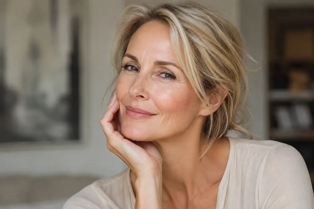 Professional portrait showcasing smooth skin and anti-aging results following Daxxify treatment at Enfield Royal Medspa in Branchburg, serving Somerset County.