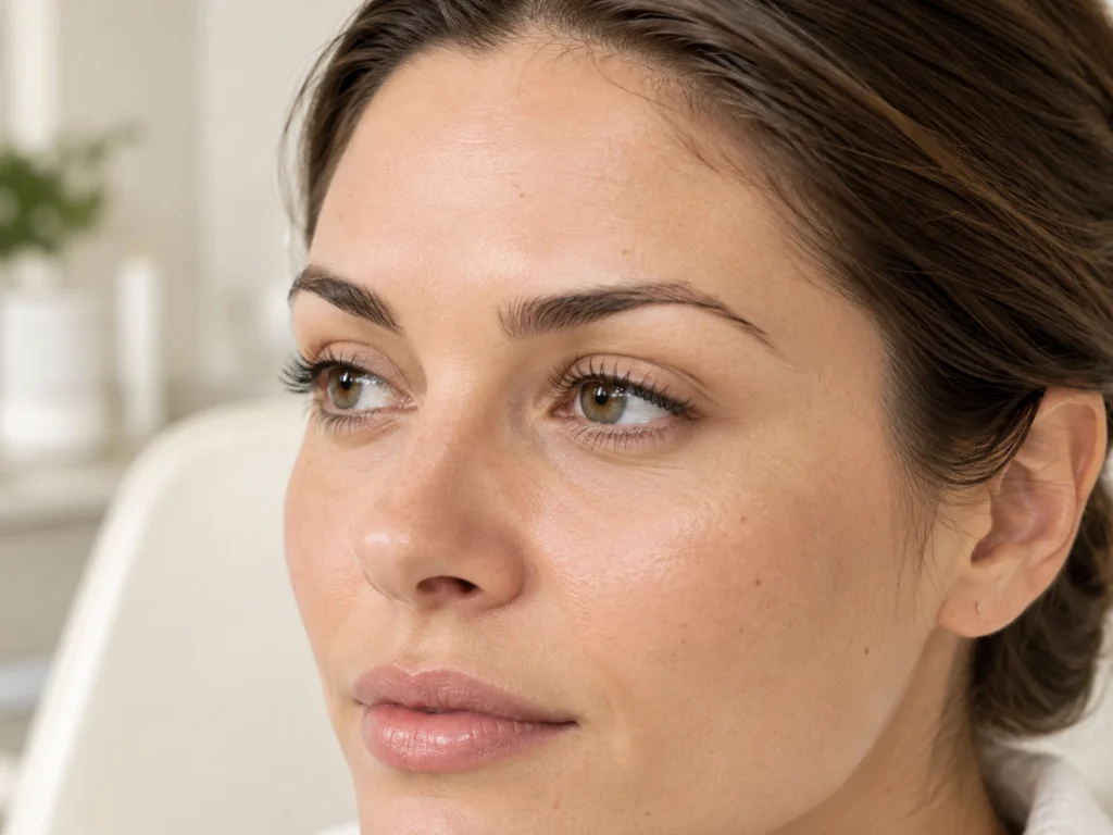 Woman with smooth, natural-looking skin showcasing Botox treatment results for facial wrinkles at Enfield Royal Clinic Branchburg, NJ, serving Bridgewater.