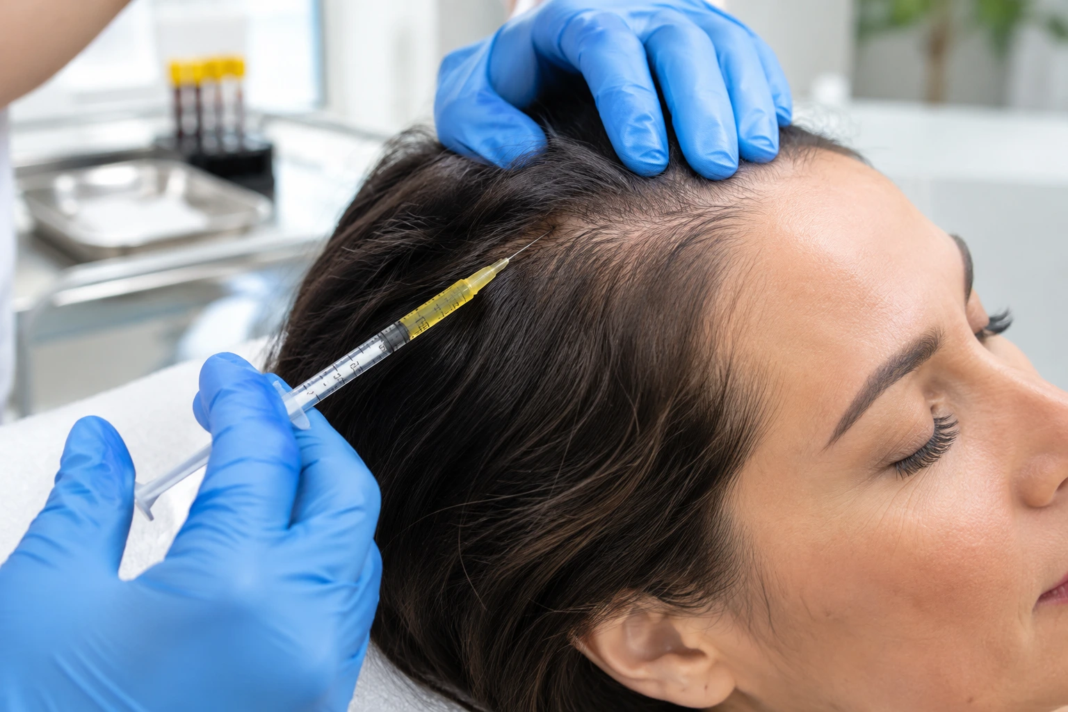 PRP therapy injection for thinning hair at Enfield Royal Clinic Branchburg NJ