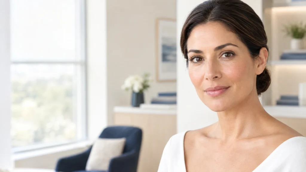 Woman receiving laser skin treatment in Somerville, NJ