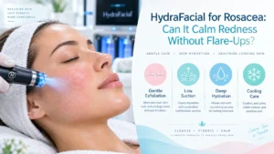HydraFacial for rosacea-prone skin to help calm redness and support hydration at Enfield Royal Clinic, New Jersey.