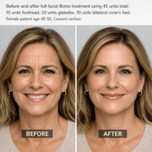 Full face Botox before and after results