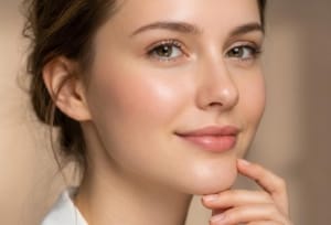 Before-and-after dermal filler treatment showing facial volume restoration and smooth contours.