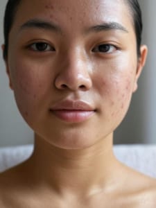 Microneedling treatment helping fade acne scars over time for smoother skin