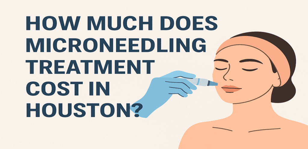 How much does microneedling treatment cost in Houston - woman receiving microneedling