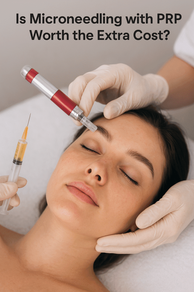 Our esteem patient is receiving microneedling with PRP treatment at enfield royal clinic on face at a cosmetic clinic