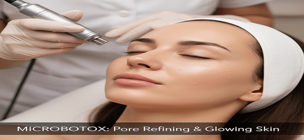 Microbotox “Baby Botox” facial at Enfield Royal Med spa for pore refining and glowing skin