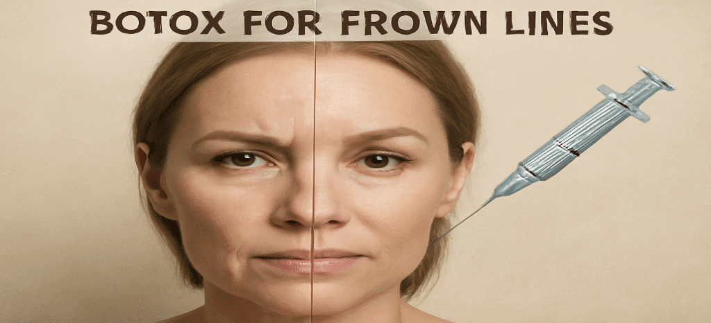 Smooth out frown lines with Botox treatment for a youthful and relaxed appearance.