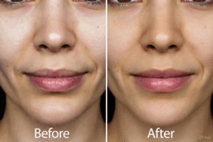 Lower face contouring results with Masseter Botox treatment