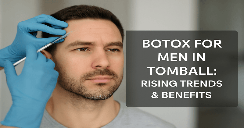 Botox for men in Tomball receiving a natural-looking wrinkle reduction treatment at a medical spa