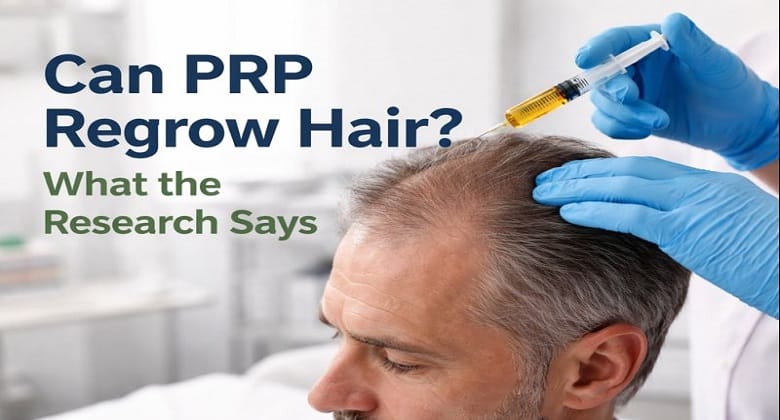 PRP hair regrowth research showing how platelet-rich plasma may support hair restoration