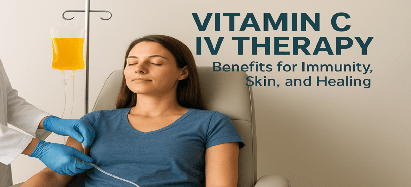Vitamin C IV therapy infusion for improved immunity, glowing skin, and faster healing