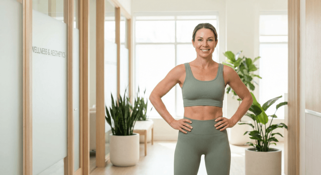 Professional body sculpting and non-invasive body contouring treatment for muscle toning and aesthetic definition.